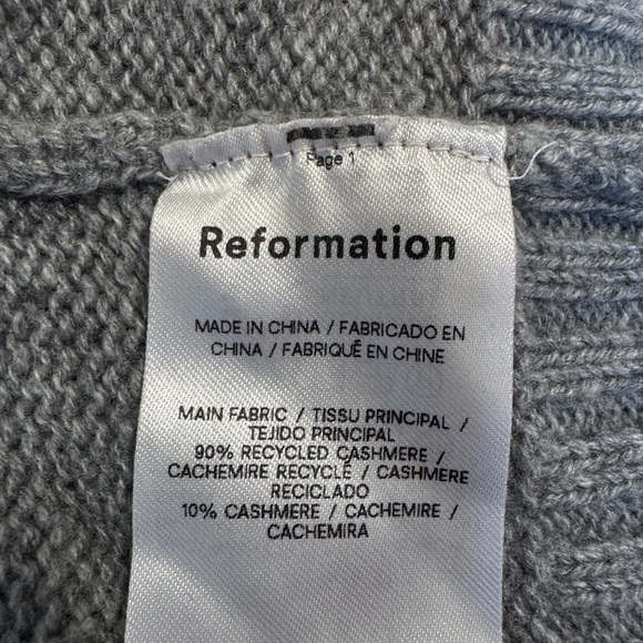 Reformation Gray V-Neck Men's Sweater - Picture 14 of 15